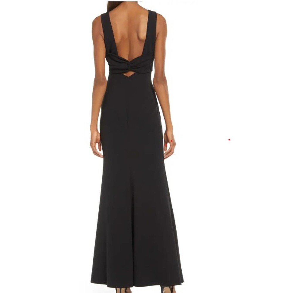 LULU'S SZ XL  black Love in Your Eyes Knotted Sleeeless Maxi Dress Gown 0B6